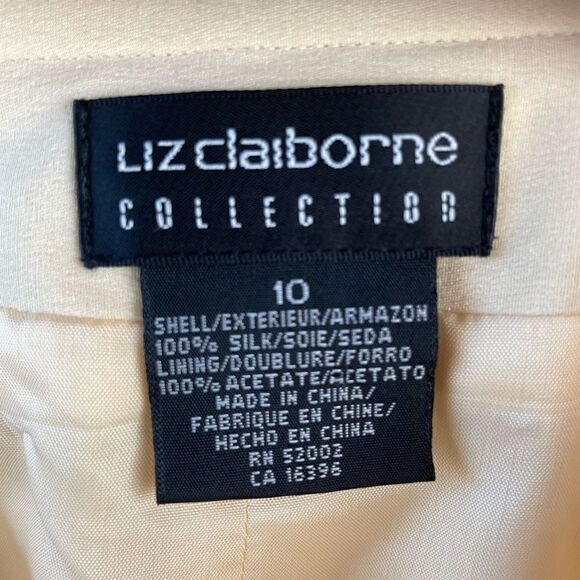 Liz Claiborne Collection Cream Silk Midi Skirt Size 10 EUC - Picture 6 of 6